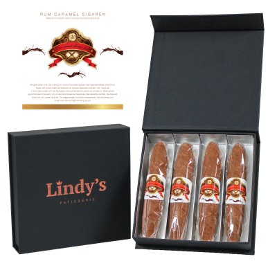 Geschenkdoos | Chocolade Sigaren | Rum Caramel | 4 stuks Geschenkdoos | Chocolade Sigaren | Rum Caramel | 4 stuks