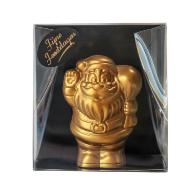 Chocolade Kerstman Goud | Massief | Melk of Puur Chocolade Kerstman Goud | Massief | Melk of Puur