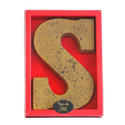 Luxe Gevulde Chocoladeletter S | Baileys® & Gold Rocks | Gevuld | MELK Luxe Gevulde Chocoladeletter S | Baileys® & Gold Rocks | Gevuld | MELK