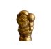 Luxe massieve gouden chocolade kerstman van Belgische melkchocolade