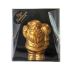 Luxe massieve gouden chocolade kerstman van Belgische melkchocolade