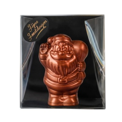 Luxe Vegan Chocolade Kerstman Koper | Caramel Zeezout | Kerst Chocolade | PUUR Luxe Vegan Chocolade Kerstman Koper | Caramel Zeezout | Kerst Chocolade | PUUR